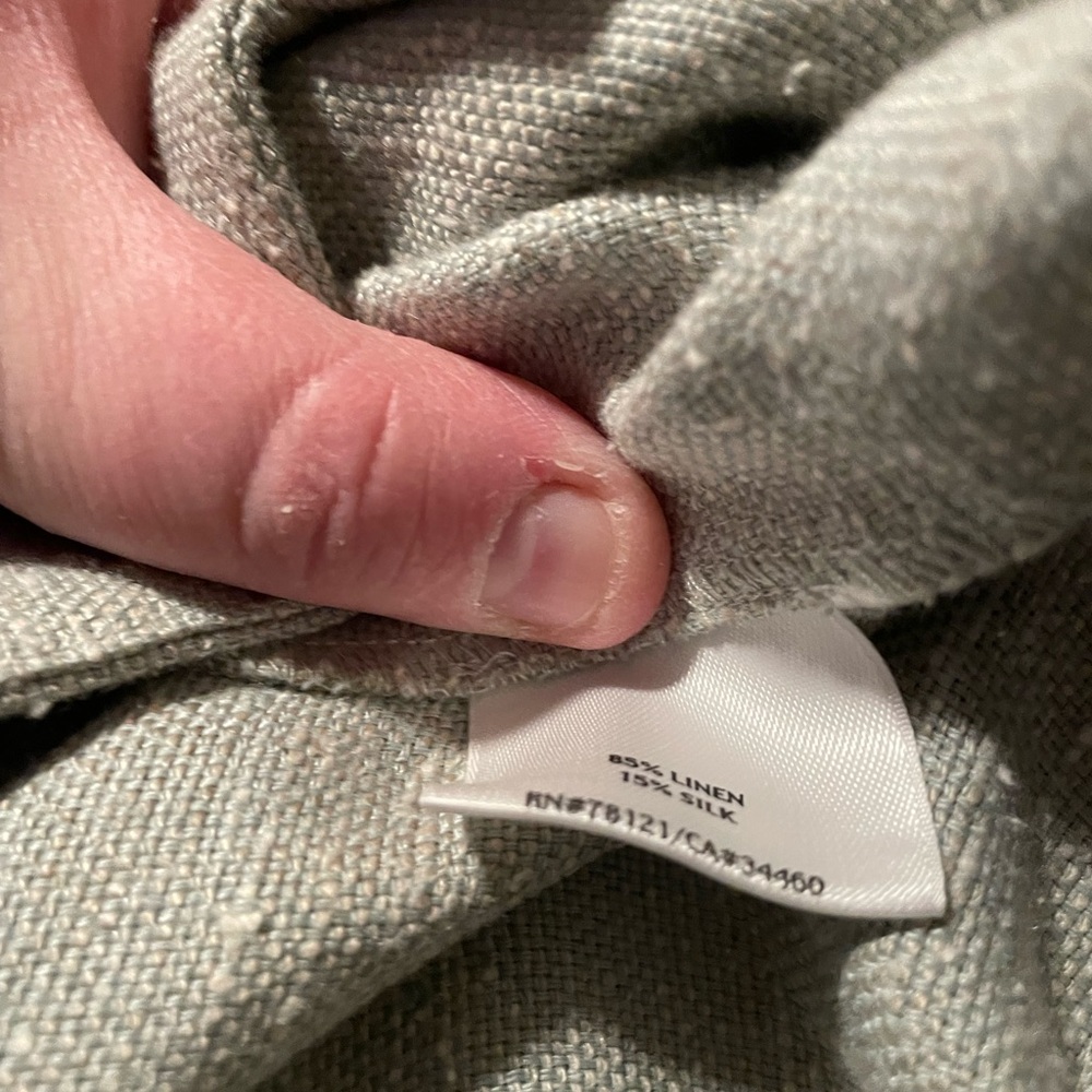 Eileen Fisher Light Sage Green Linen-Blend Blazer - Picture 5 of 5